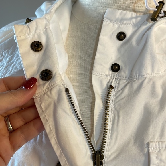 Michael Kors woman’s spring summer white 100% cotton jacket lightweight hood XS - Picture 6 of 15